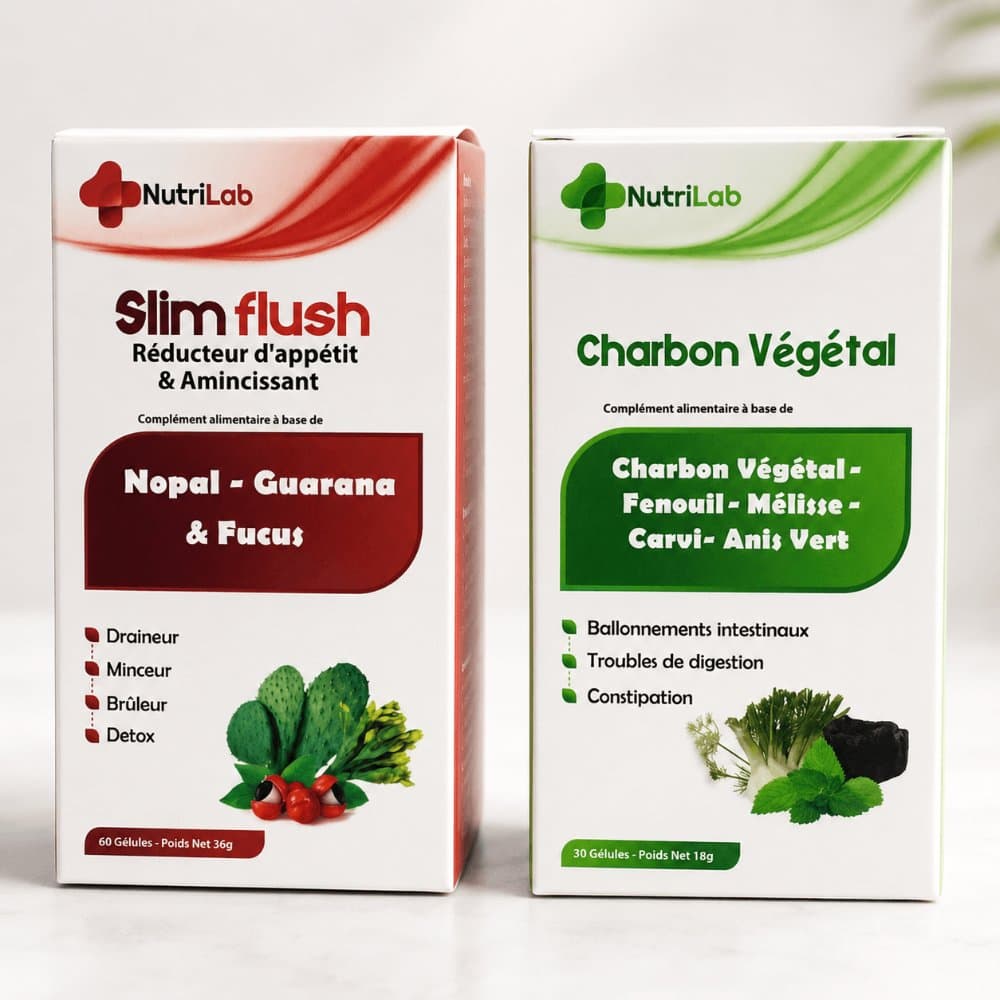 Pack Ventre Plat — Slim Flush + Charbon végétal