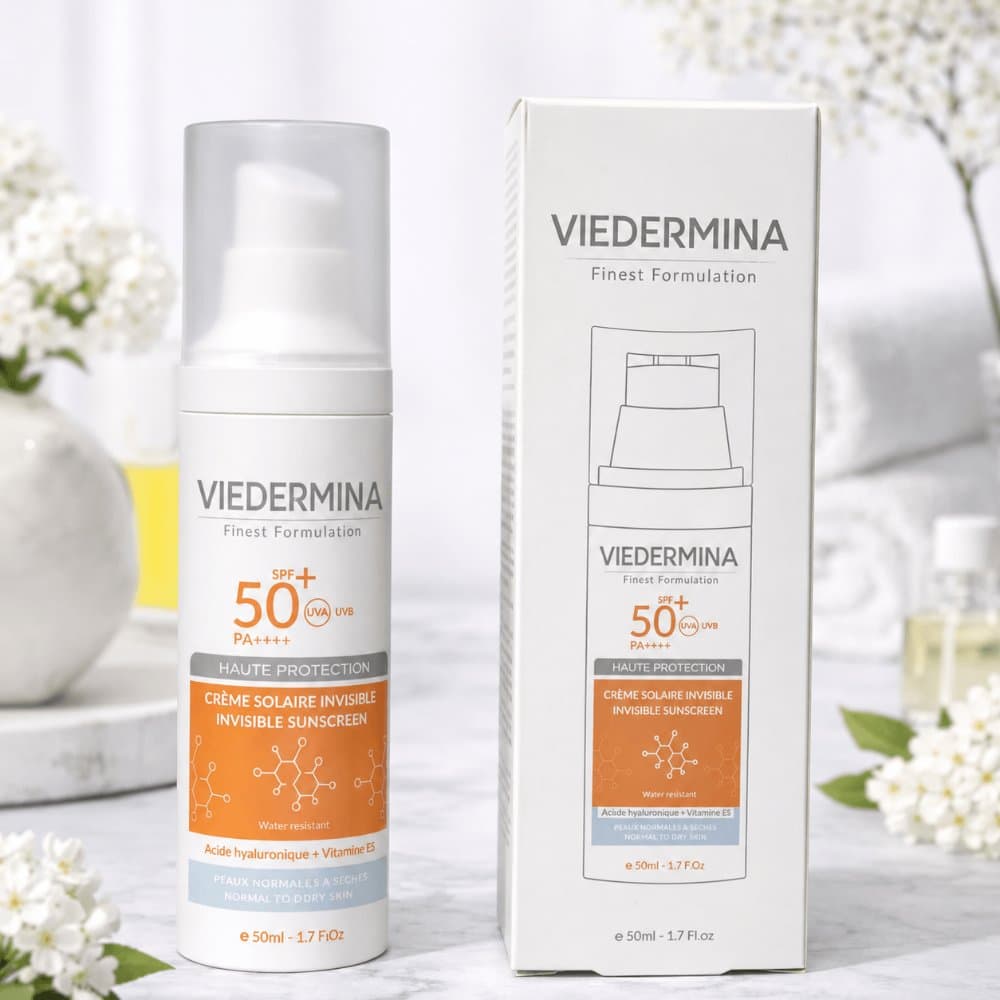 Écran Solaire Teinté Invisible SPF50+ Viedermina — Peaux normales à sèches, 50 ml