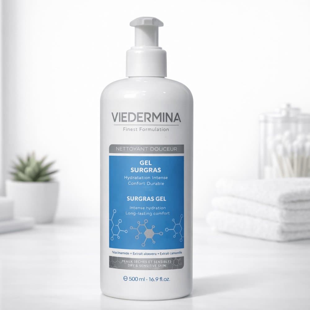 Gel Surgras Nettoyant Douceur Viedermina — Peaux sèches & sensibles, 500 ml