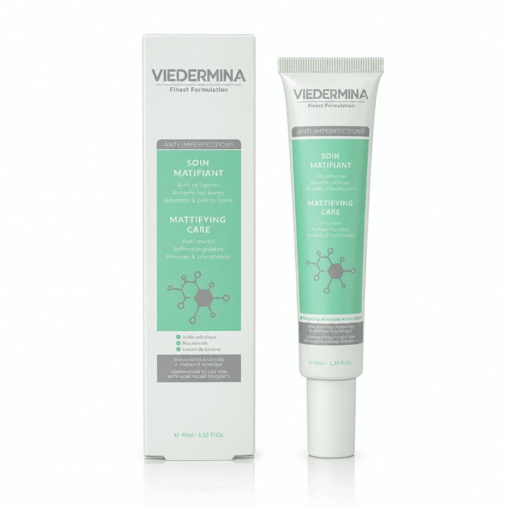 Soin Matifiant Anti-imperfections Viedermina — Peaux mixtes à grasses, 40 ml