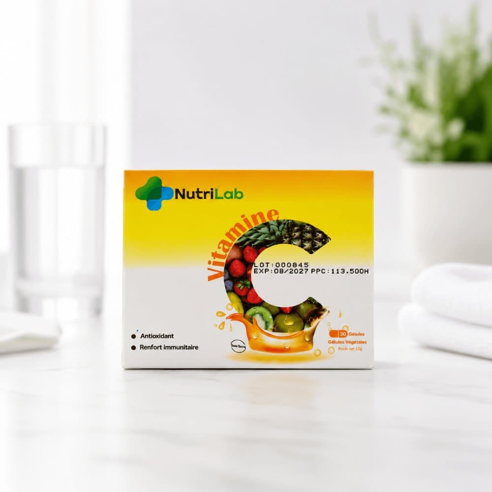 Vitamine C NutriLab 540 mg — Sans sucre, 30 gélules végétales