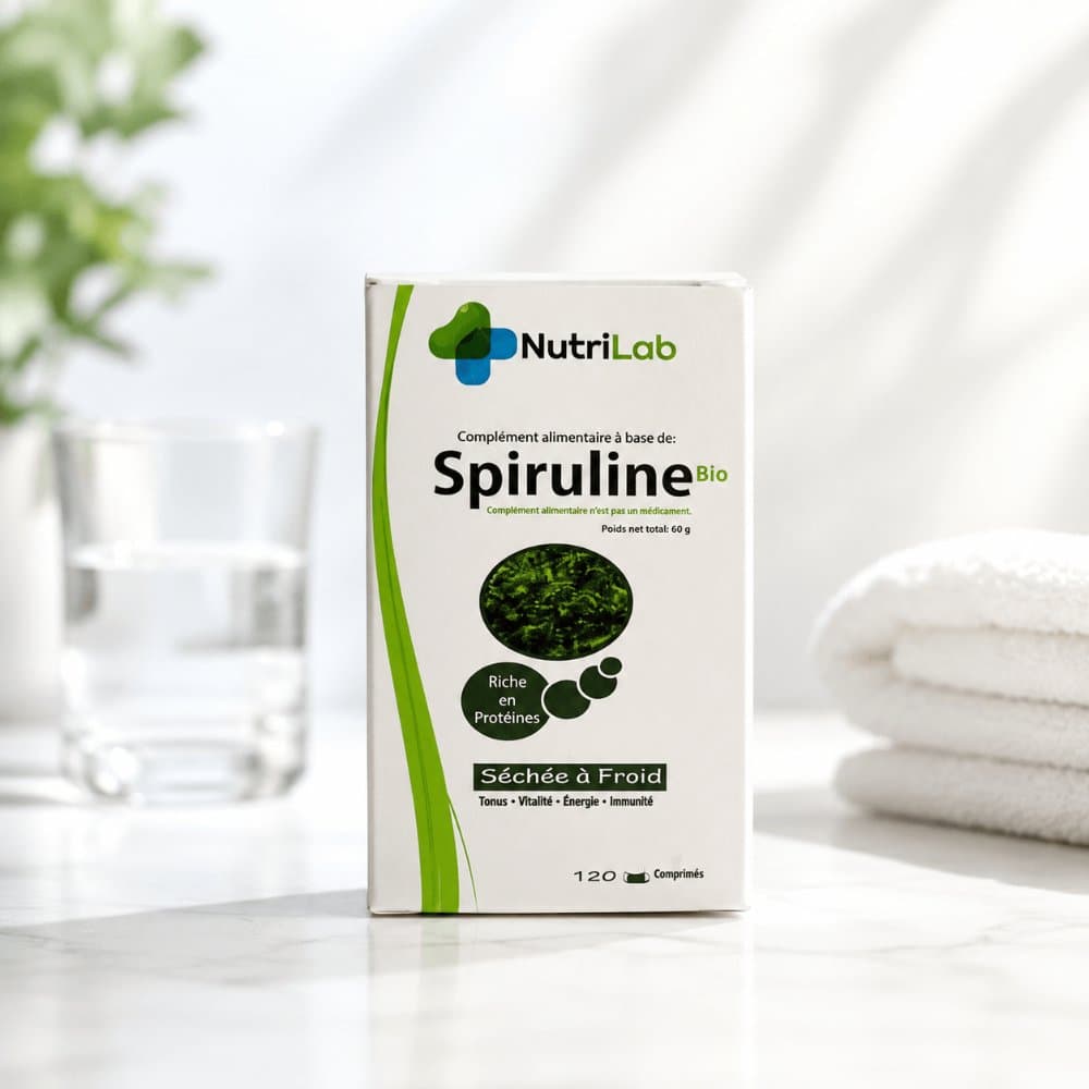 Spiruline Bio NutriLab — Séchée à froid, 120 comprimés