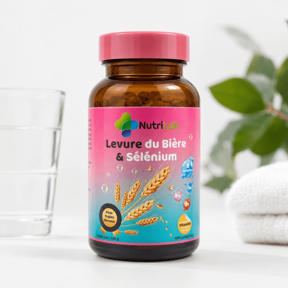 Levure de bière & Sélénium NutriLab — Appétit, Poids & Cheveux, 400 comprimés
